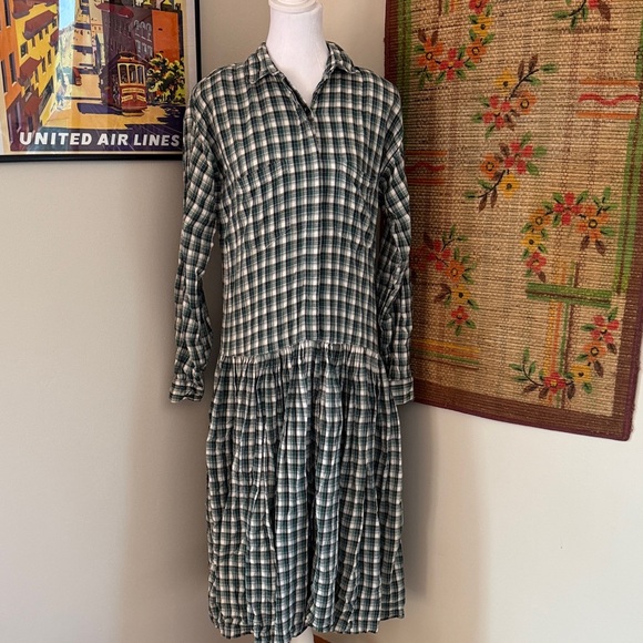 Vintage Putumayo Drop Waist Shirt Dress - Picture 1 of 4